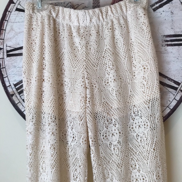 Summer pants with built in shorts size 7-9 cream - Picture 2 of 6